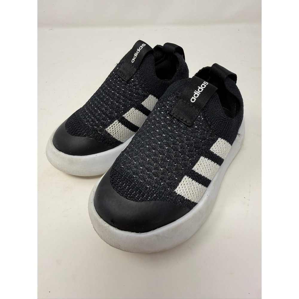 Adidas‎ BubbleComfy Kids Black White Slip On Sneakers GW7164 Size 8K